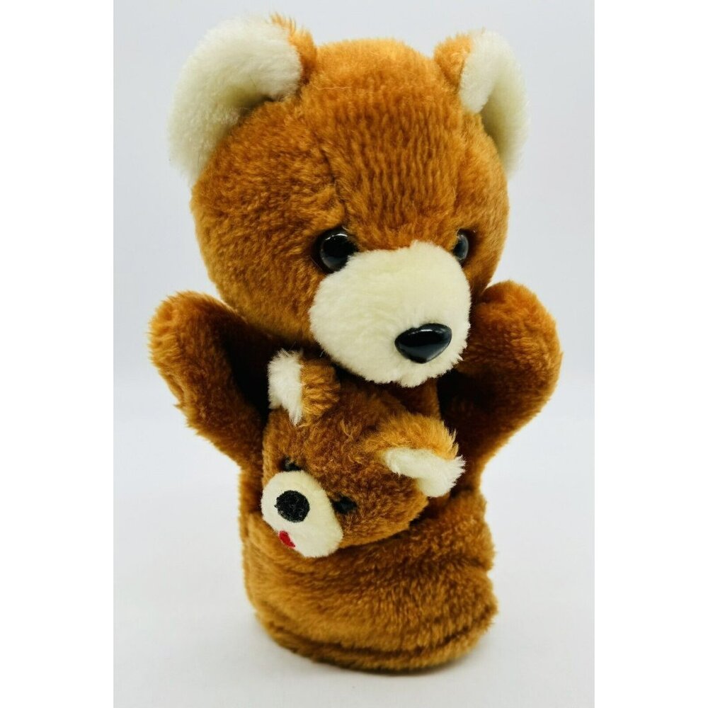 Pedigree Pocket Puppets Bear Baby Hand Finger Lot of 2 Plush Stuffed Animal VTG